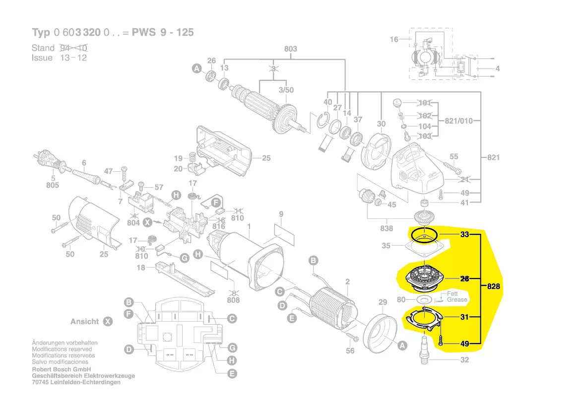 Flasque de palier réf. 1 605 805 079 BOSCH